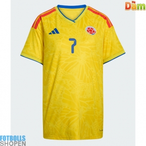 Billiga Colombia Luis Diaz #7 Hemmatröja Dam VM 2026 Kortärmad